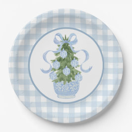 Preppy Southern Blue Weihnachtsdusche Pappteller