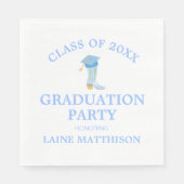 Preppy Southern Cowgirl Abschluss Serviette (Vorderseite)