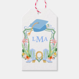 Preppy Southern Cowgirl Monogram Abschluss Geschenkanhänger