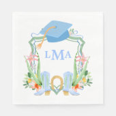Preppy Southern Cowgirl Monogram Abschluss Serviette (Vorderseite)