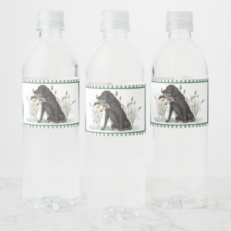 Preppy Southern Duck Hunter Baby Showdusche Wasserflaschenetikett