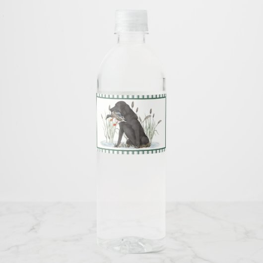 Preppy Southern Duck Hunter Baby Showdusche Wasserflaschenetikett (Vorderseite)