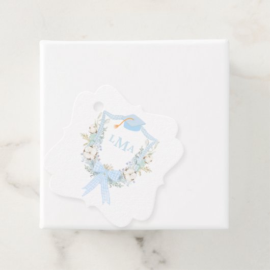 Preppy Southern Gingham Monogram Abschluss Geschenkanhänger (Beispiel)