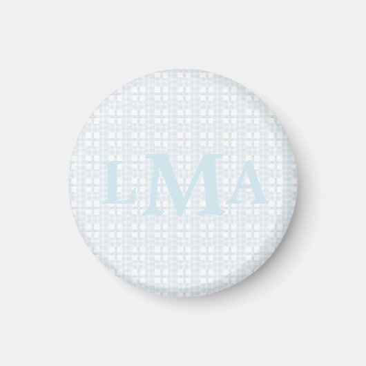 Preppy Southern Gingham Monogram Abschluss Magnet (Vorne)