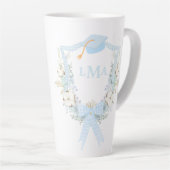 Preppy Southern Gingham Monogram Abschluss Milchtasse (Rechte Ecke)