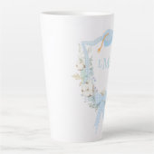 Preppy Southern Gingham Monogram Abschluss Milchtasse (Vorderseite)