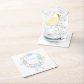 Preppy Southern Gingham Monogram Abschluss Rechteckiger Pappuntersetzer (Vor Ort)