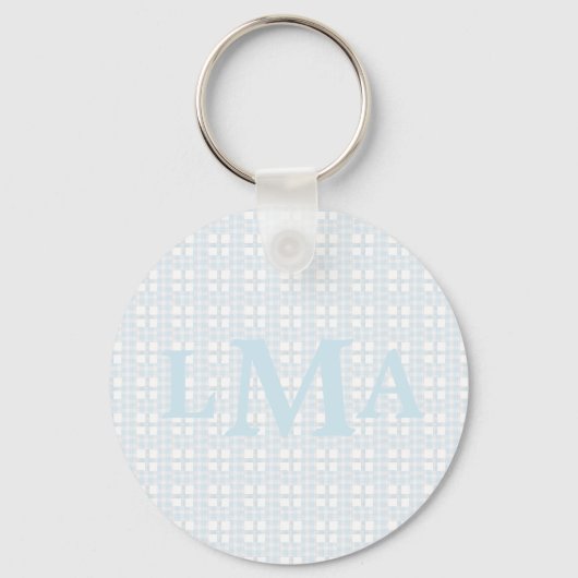 Preppy Southern Gingham Monogram Abschluss Schlüsselanhänger (Vorderseite)