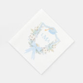 Preppy Southern Gingham Monogram Abschluss Serviette (Ecke)