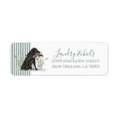 Preppy Southern Green Duck Dog Address Labels (Vorne)
