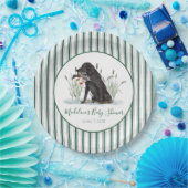 Preppy Southern Green Duck Dog Baby Showdusche Pappteller (Party)