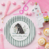 Preppy Southern Green Duck Dog Baby Showdusche Pappteller (Party)