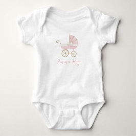 Preppy Southern Pink Carriage Girl Babydusche Baby Strampler