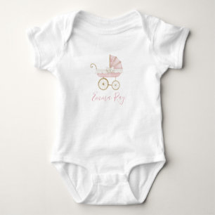 Preppy Southern Pink Carriage Girl Babydusche Baby Strampler