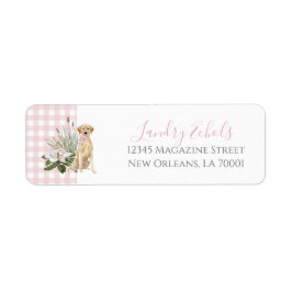 Preppy Southern Pink Dog Address Labels