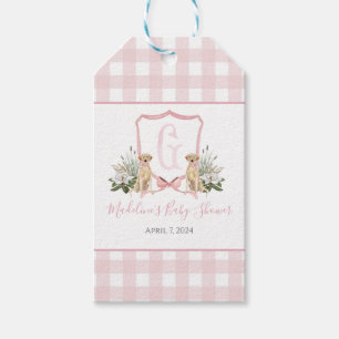 Preppy Southern Pink Girl Dog Babydusche Geschenkanhänger
