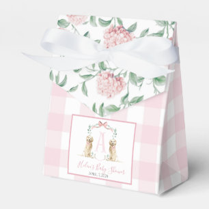 Preppy Southern Pink Girl Dog Babydusche Geschenkschachtel