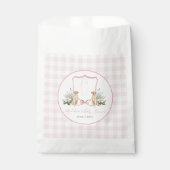 Preppy Southern Pink Girl Dog Babydusche Geschenktütchen (Vorderseite)