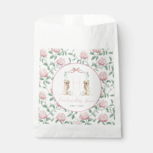 Preppy Southern Pink Girl Dog Babydusche Geschenktütchen