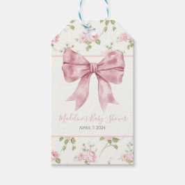 Preppy Southern Pink Girl Floral Baby Dusche Geschenkanhänger
