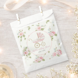 Preppy Southern Pink Girl Floral Baby Dusche Geschenktütchen