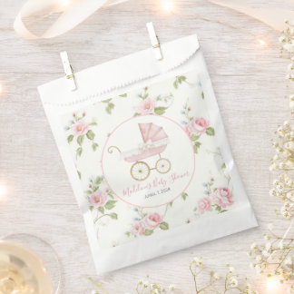 Preppy Southern Pink Girl Floral Baby Dusche Geschenktütchen