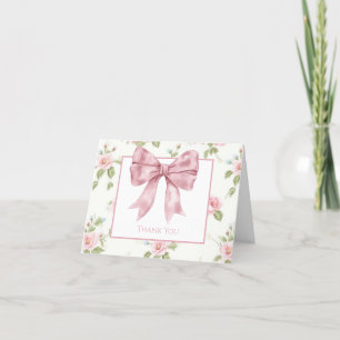 Preppy Southern Pink Girl Floral Danke Karte