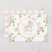 Preppy Southern Pink Girl Floral Danke Karte