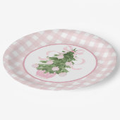 Preppy Southern Pink Weihnachtsdusche Pappteller (Schrägansicht)