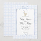 Preppy Southern silly goose boy baby shower invite Einladung (Vorne/Hinten)
