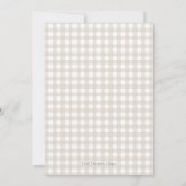 Preppy Southern Tan Stork Baby Shower Einladung (Rückseite)