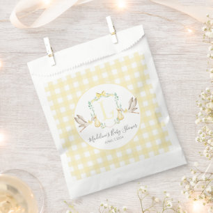Preppy Southern Yellow Stork Baby Showroom Geschenktütchen