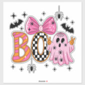 Preppy Spooky Halloween Boo Aufkleber (Blatt)