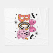 Preppy Spooky Halloween Boo Fleecedecke (Vorderseite (Horizontal))