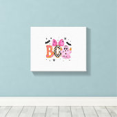 Preppy Spooky Halloween Boo Leinwanddruck (Insitu (Holzboden))