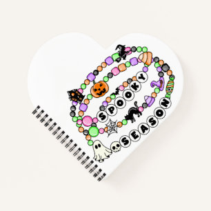 Preppy Spooky Season Halloween Freundschaftsbracel Notizblock