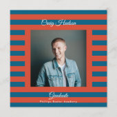 Preppy Square High School 2026 Foto-Abschluss Ankündigung (Vorderseite)