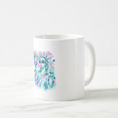 Preppy Statue Liberty Bubble Gum Pickleball Kaffeetasse (VorderseiteRechts)
