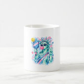 Preppy Statue Liberty Bubble Gum Pickleball Kaffeetasse (Mittel)