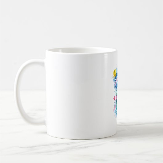 Preppy Statue Liberty Bubble Gum Pickleball Kaffeetasse (Links)