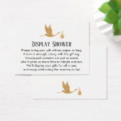 Preppy Stork Display Babydusche Einsteckkarte (Schreibtisch)