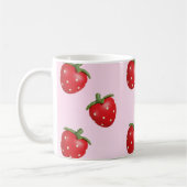 Preppy Strawberry Girly Coquette Pink Tasse Gesche (Links)