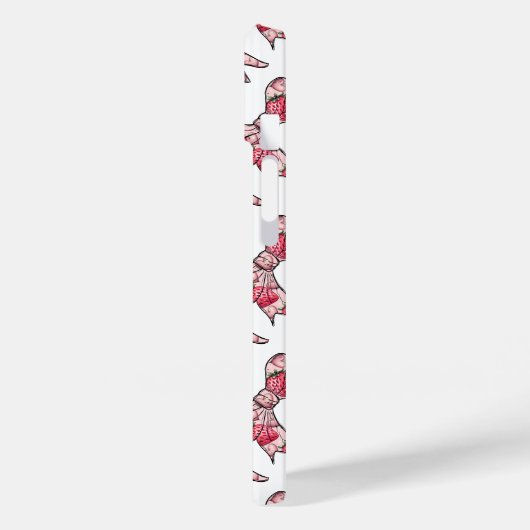 Preppy Strawberry Pink Bows Personalisiert Case-Mate iPhone Hülle (Rückseite / Links)