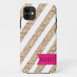 Preppy Streifen im GoldGlitzer Case-Mate iPhone Hülle