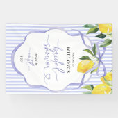 Preppy-Streifen-Zitrus-Hochzeitsdusche-Dekoration Banner (Horizontal)