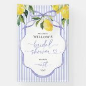 Preppy-Streifen-Zitrus-Hochzeitsdusche-Dekoration Banner (Vertikal)