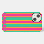 Preppy Strip Monogram Phone Case iPhone Hülle (Rückseite (Horizontal))