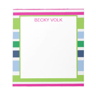 Preppy Strip Notepad Notizblock