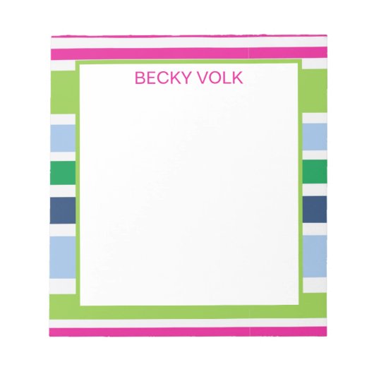 Preppy Strip Notepad Notizblock (Vorderseite)