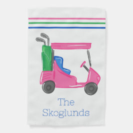 Preppy Strip Pink Golf Cart Name